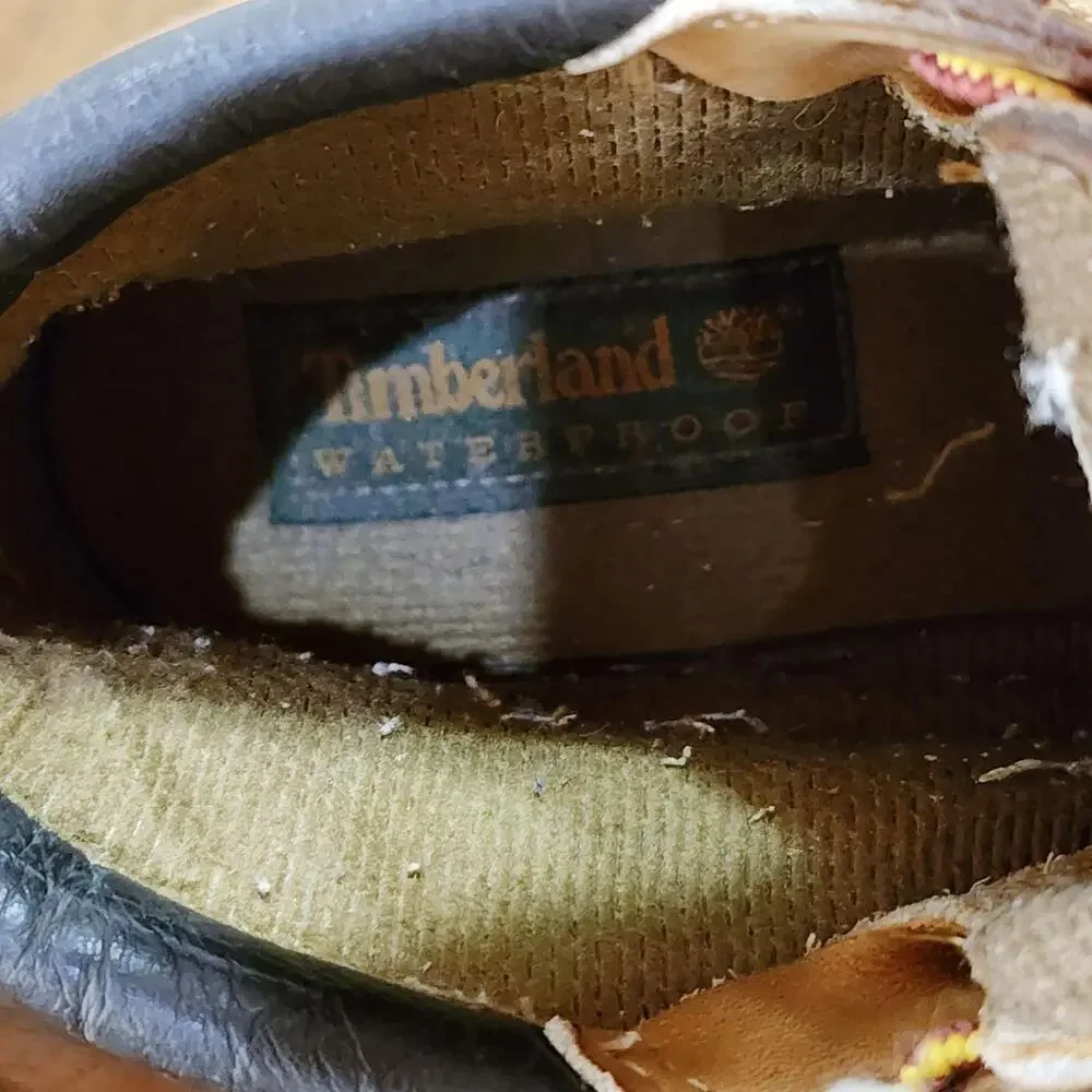 Timberland Boots Mens Size 7.5 Brown Leather 10348 Waterproof Ankle Work USA